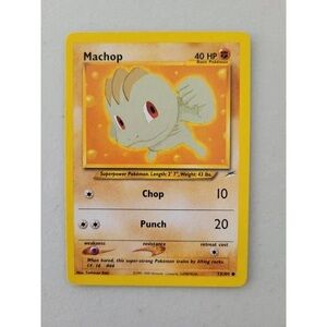 Pokemon Machop Trading Card - Yellow and Brown